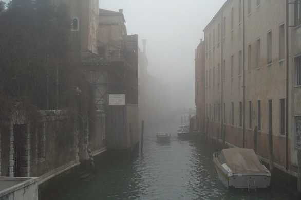 Canal in the fog
