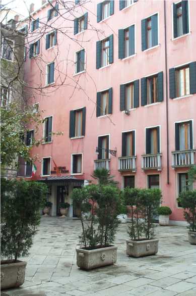 Hotel courtyard