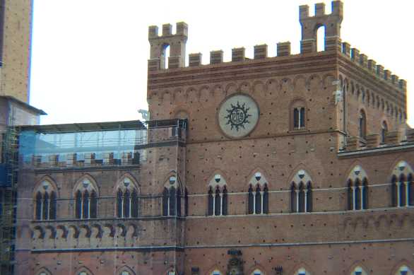 Palazzo Publico being restored