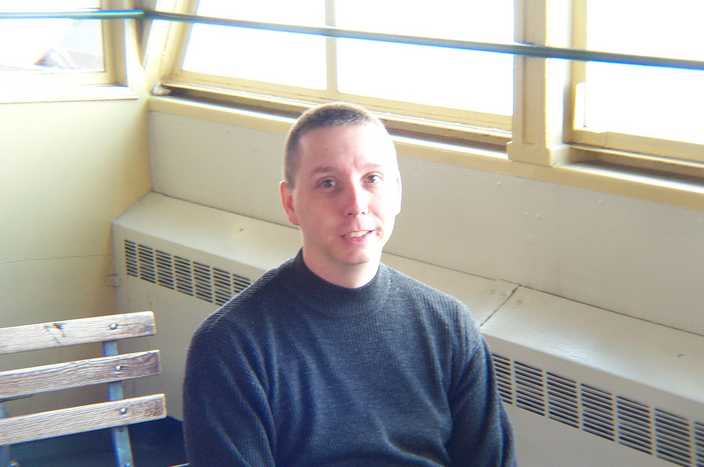 Chris on the Ellis Island Ferry