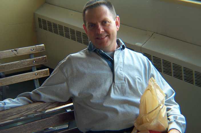 David on the Ellis Island Ferry