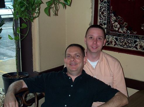 David and Chris at lunch