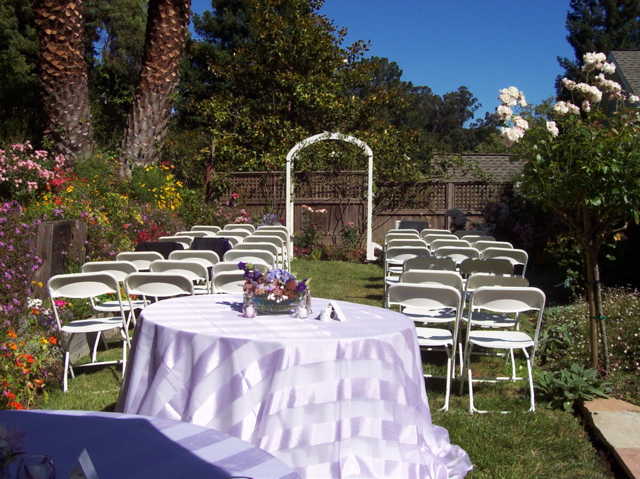 Ceremony setupPatio